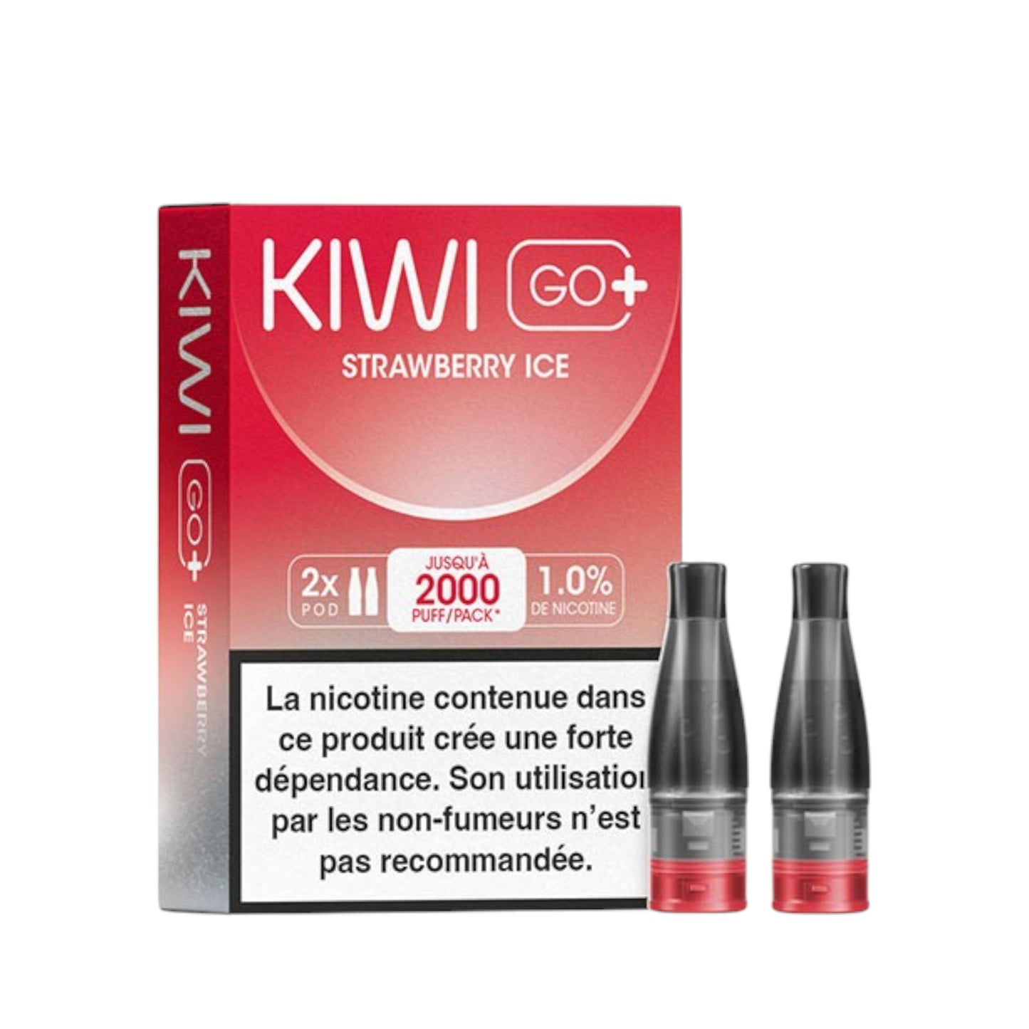 KIWI Go+ Pack of 2 Pods Strawberry Ice