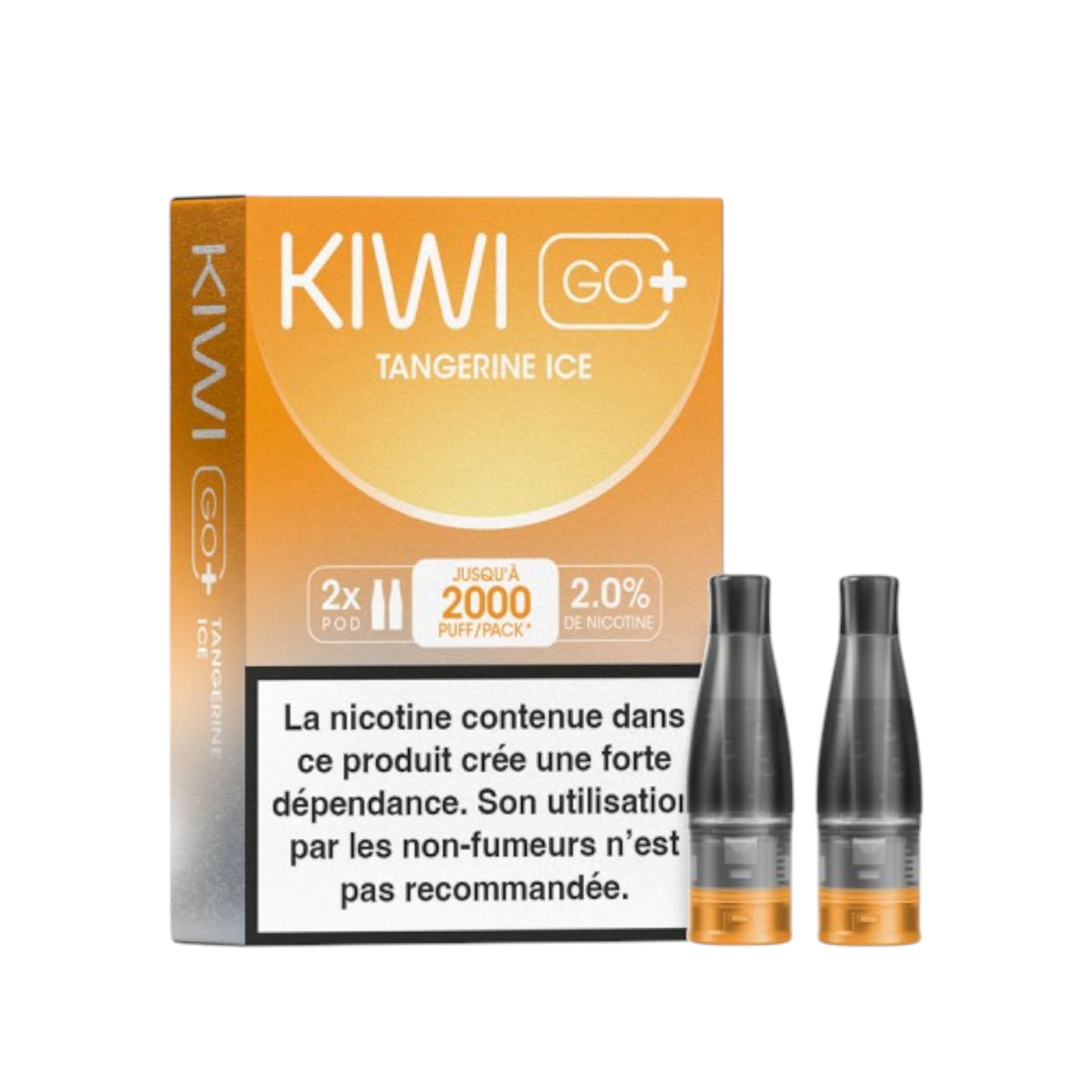 KIWI Go+ Pack de 2 Pods Tangerine Ice