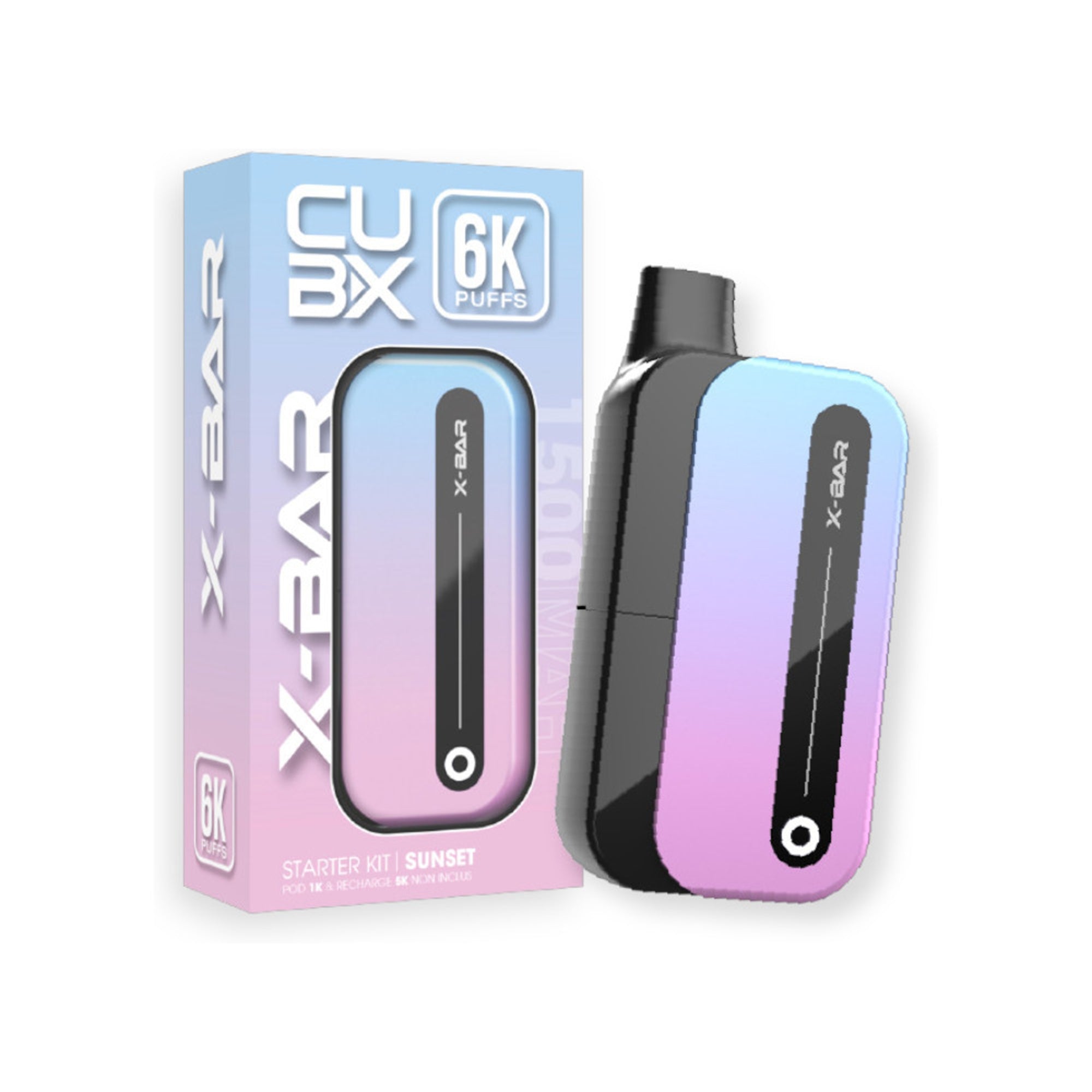 CUB-X 1500mAh Batterie Sunset – Pod non inclus – VAPE KOO