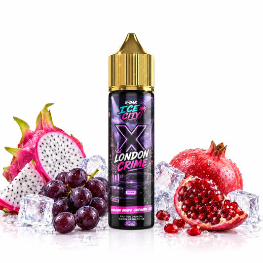 E-líquido London Crime - Dragon Grape Grenade 50ml - Ice City